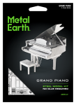 Metal Earth, Fortepian Grand Piano model do składania metalowy.