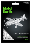 Metal Earth, Myśliwiec Mustang P-51 model do składania metalowy.