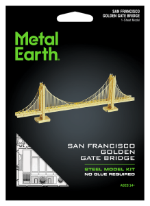 Metal Earth, Most Golden Gate Bridge Wersja Złota Model Do Składania.