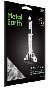 Metal Earth, Rakieta Falcon 9 Space X. Metalowy model do składania.